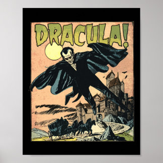 Retro Horror Movie Monster Vampampre Vintage Hallo Poster