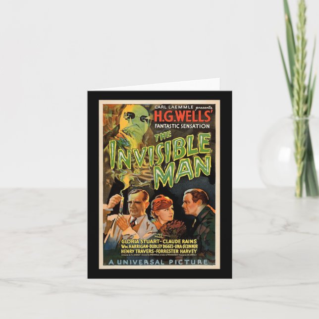 Retro Horror Movie S Monsters Halloween Kort (Framsida)