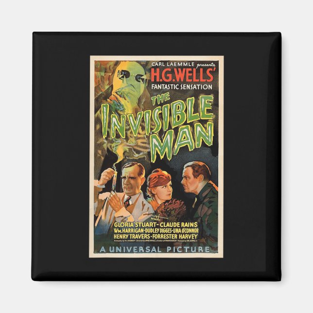 Retro Horror Movie S Monsters Halloween Magnet (Framsidan)