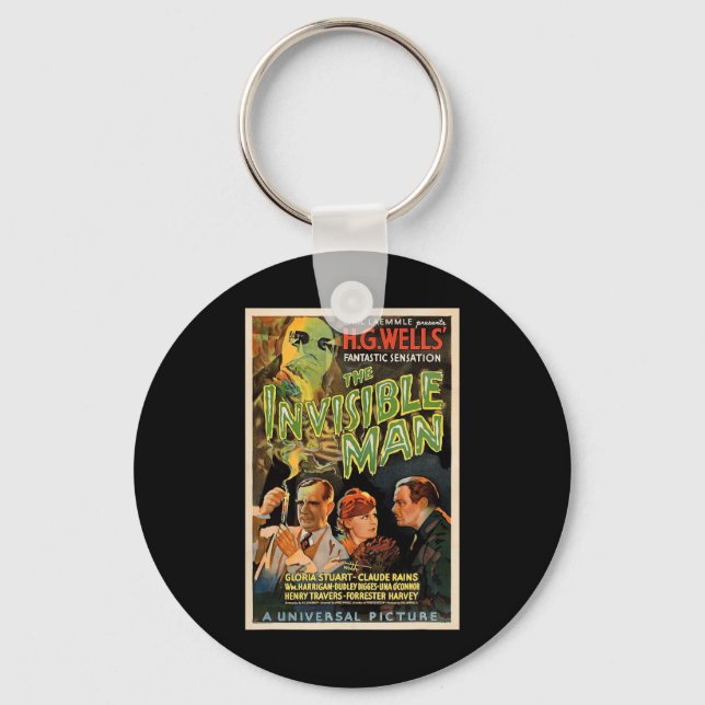 Retro Horror Movie S Monsters Halloween Nyckelring (Framsida)