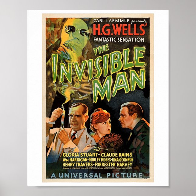 Retro Horror Movie S Monsters Halloween Poster (Framsidan)