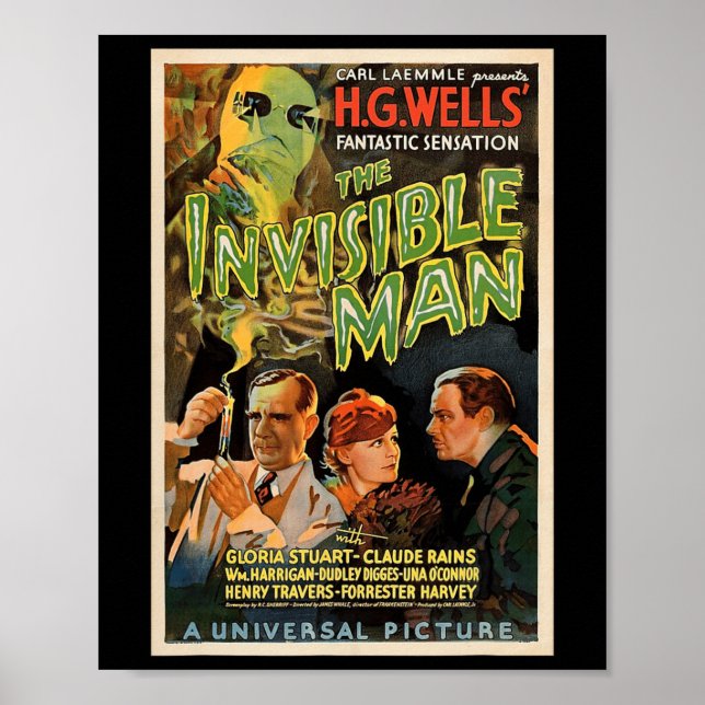 Retro Horror Movie S Monsters Halloween Poster (Framsidan)