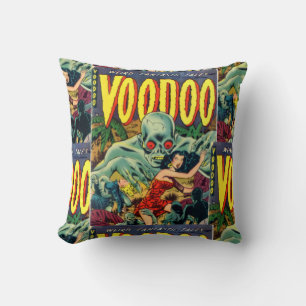 Retro Horror Tecknad Bok Decorative Dekorativ kudd Kudde