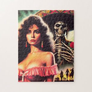 Retro Horror Woman Pussel