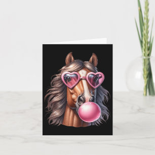 Retro Horse Bubble Gum with Sungles Horse Kort