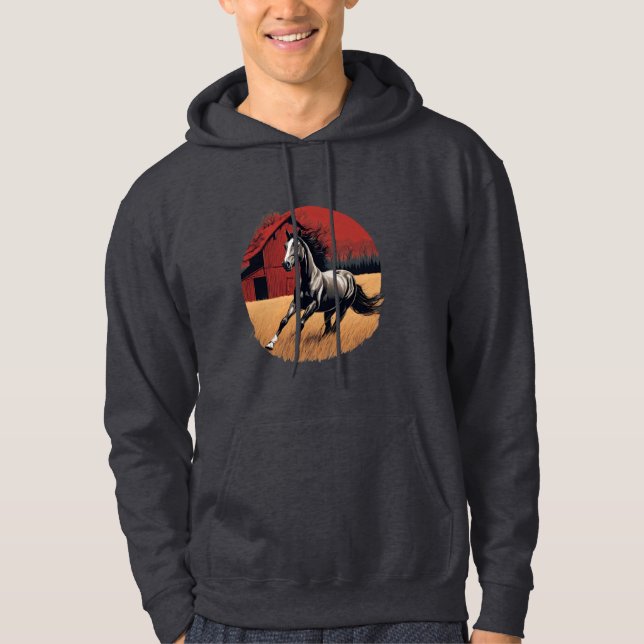Retro Horse Hoodie (Framsida)