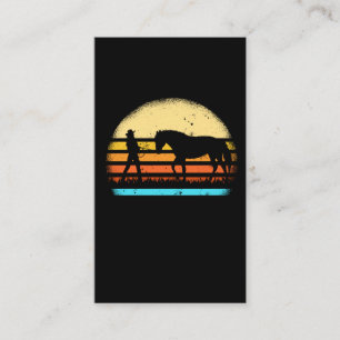 Retro Horse Show Riding equestrian Vintage Cowgirl Visitkort
