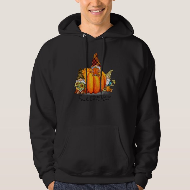 Retro Höst Är I Luften Leopard Tomtar Höst Autumn Hoodie (Framsida)