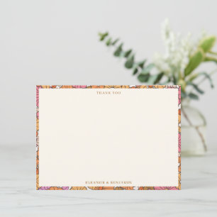 Retro Höst Blommig Anpassad Mixad Par Babyshower Tack Kort
