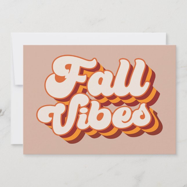 Retro Höst Känslor Kort (Framsida)