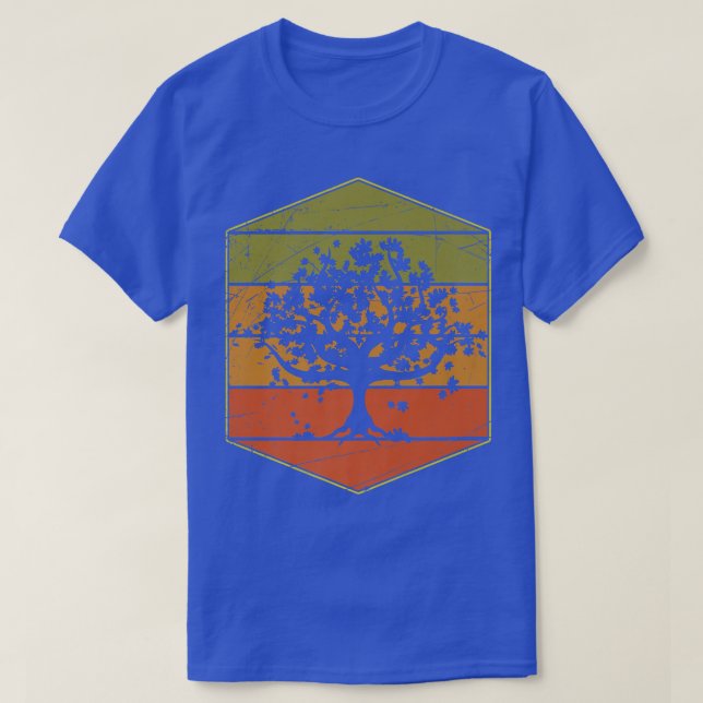 Retro Höst löv Fall Älskare Natur Forest Träd T Shirt (Design framsida)