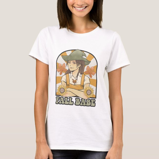 Retro Höst Tjej - Höst T-Shirt (Framsida)