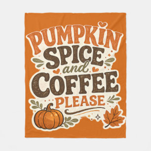 Retro höstpumpa och kaffe tack fleecefilt