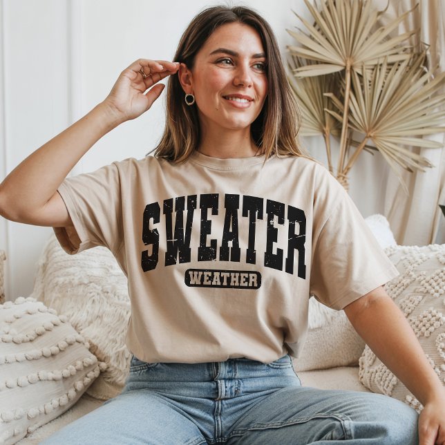 Retro hösttröja Väder skjorta, Mysig höst T-shirt (Sweater Weather shirt, Sweater Weather sweatshirt, Vintage Autumn shirt, Retro Autumn shirt,)