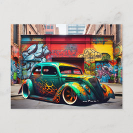 Retro Hot rod Graffiti Cinematic Autos Postcards Vykort