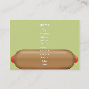 Retro Hotdog - knubbig Visitkort