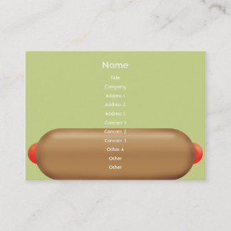 Retro Hotdog - knubbig Visitkort
