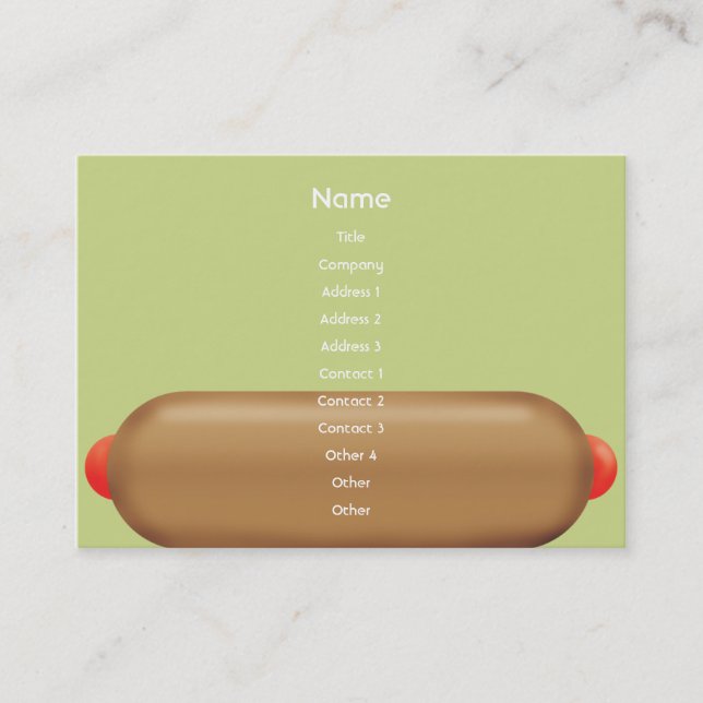 Retro Hotdog - knubbig Visitkort (Framsida)