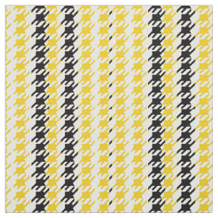 Retro Houndstooth gultsvart Tyg