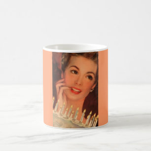 Retro Housefru Birthday Kaffemugg