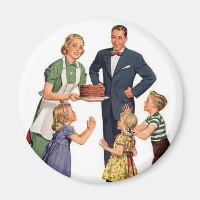 Retro Housefru & Family Magnet (Framsidan)