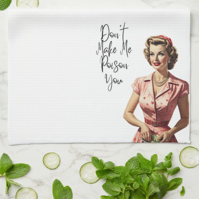 Retro Housefru Flour Sack Towel - Kitchen Towel Kökshandduk (Vikta)