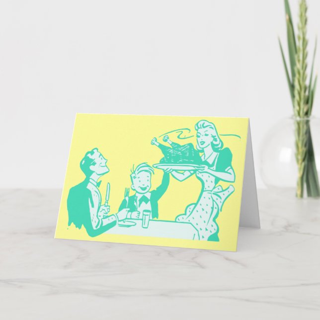 Retro Housefru Helgkort (Framsida)