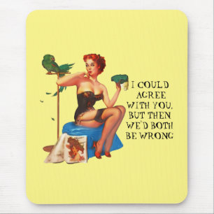 Retro Housefru Humor Pin-up-flicka Musmatta
