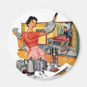 Retro Housefru Magnet
