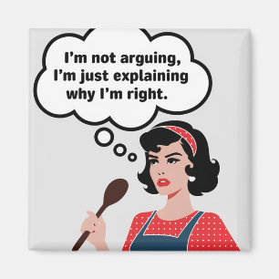 Retro Housefru Magnet Funny Humor