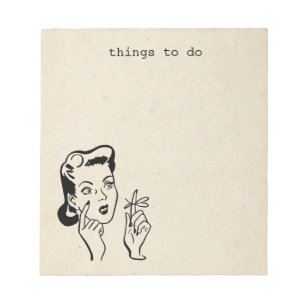 Retro Housefru Sak to Do Memo Pad