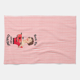 Retro Housefru Sten ut med din krock ut Kökshandduk