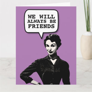 RETRO HOUSEWIFE FUNNY BIRTHDAY GIRL FRIEND CARD KORT