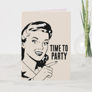 RETRO HOUSEWIFE FUNNY BIRTHDAY GREETING CARD KORT