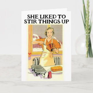 RETRO HOUSEWIFE FUNNY BIRTHDAY GREETING CARDS KORT