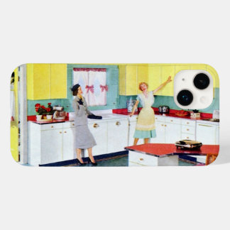 Retro Housewives in Kitchen