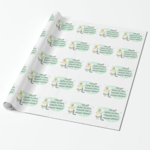 Retro Housfru Hates Vacuum Presentpapper