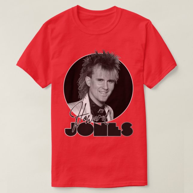 Retro Howard Jones Everbestående Tribute T Shirt (Design framsida)