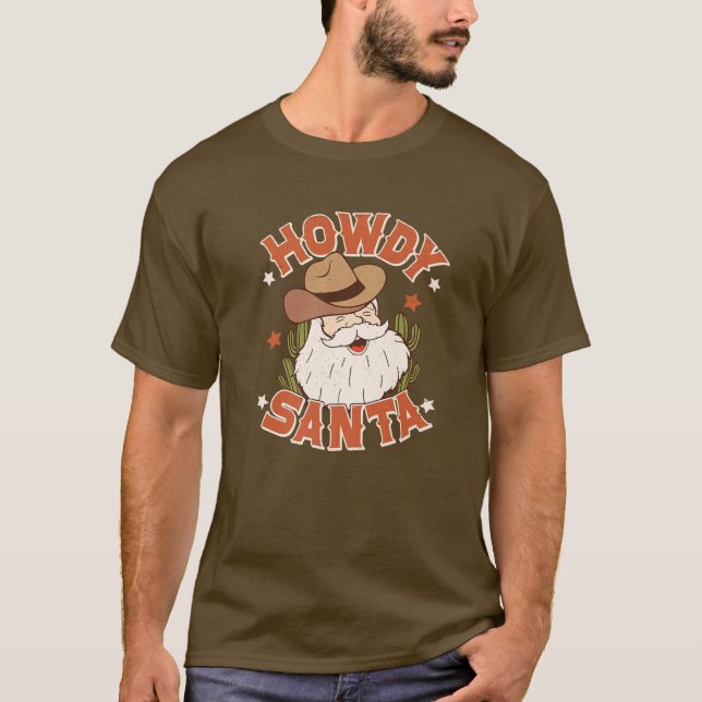 Retro Howdy juljul Rodeo Western Cowboy C T Shirt (Framsida)
