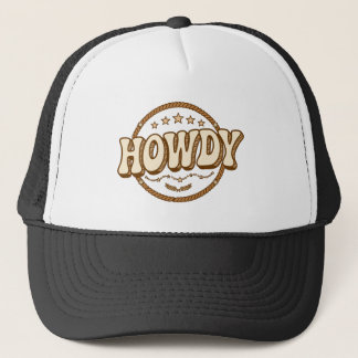 Retro Howdy Western Rope Hat Keps