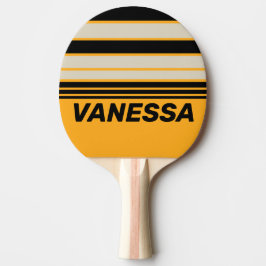 Retro Humla Summerhorisontell Randig med Namn Pingisracket