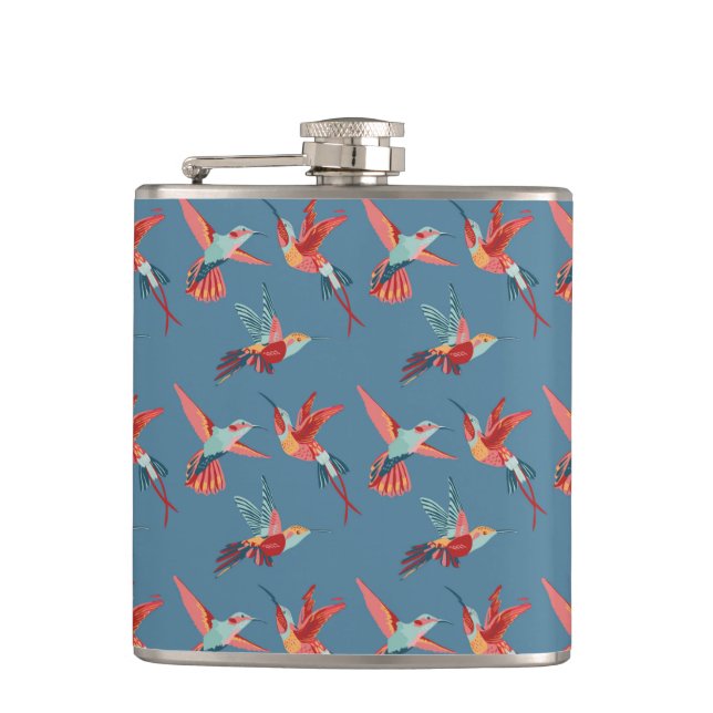 Retro Hummingbird Mönster Fickplunta (Framsidan)