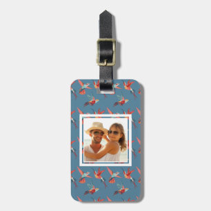 Retro Hummingbirdmönster för beställnings- foto Bagagebricka