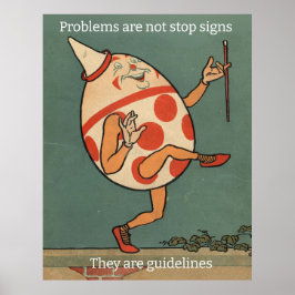 Retro Humpty Dumpty illustration. Redigerbar text Poster