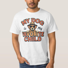 Retro Hund älskare - "Min Hund är mitt favoritbarn T Shirt