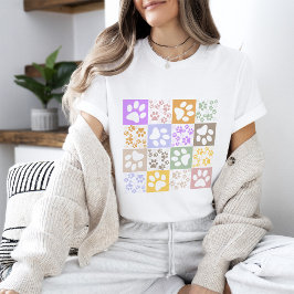 Retro Hund & Cat Tass har kontrollerats T Shirt