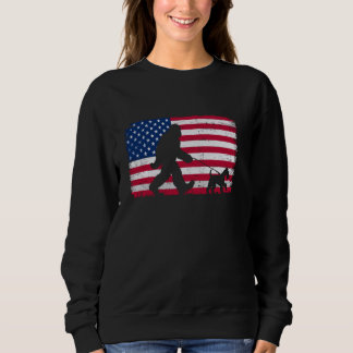 Retro Hund Fox Terrier 4:e juli amerikanska Flagga T Shirt