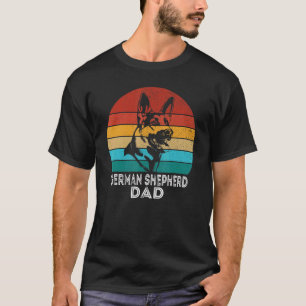 Retro Hund German Shepherd Pappa Shepherd Hund T Shirt