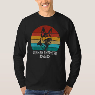 Retro Hund German Shepherd Pappa Shepherd Hund T Shirt