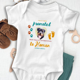 Retro Hund Grandparent Gravid Reveal Cute Photo T Shirt